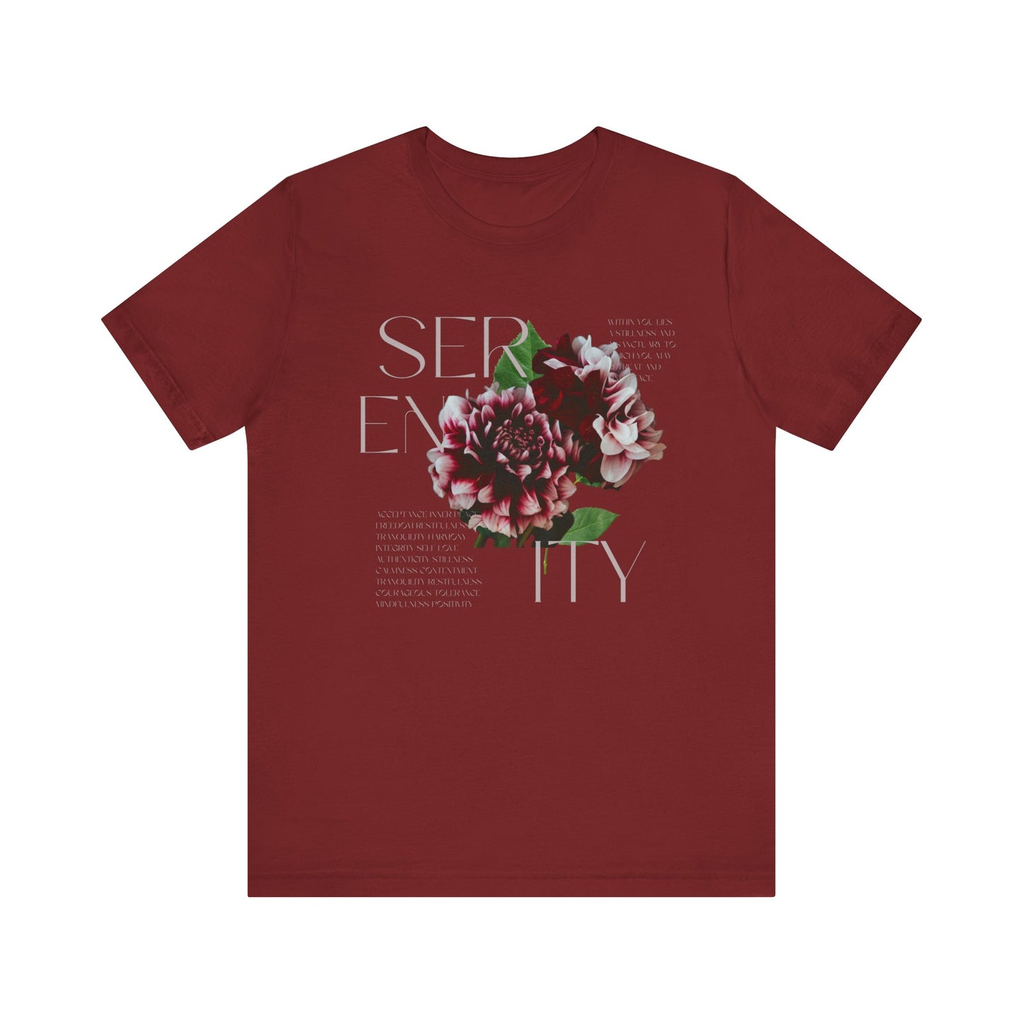 Addiction Recovery Tee - Serenity Blooms - Unisex Recovery T-Shirt