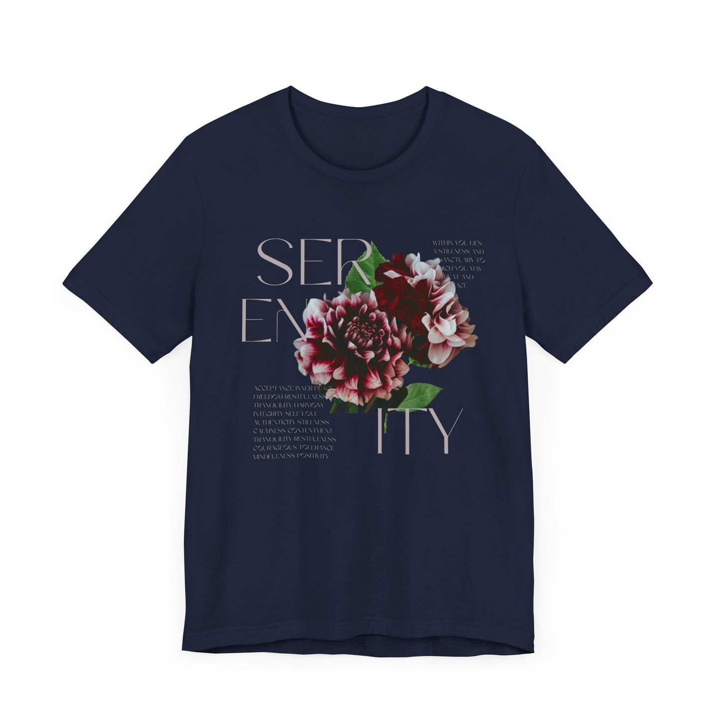 Addiction Recovery Tee - Serenity Blooms - Unisex Recovery T-Shirt