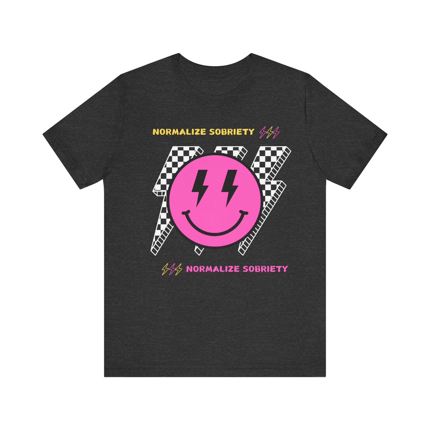 Recovery Tee - Normalize Sobriety Smiley Face Tee - Unisex T-Shirt