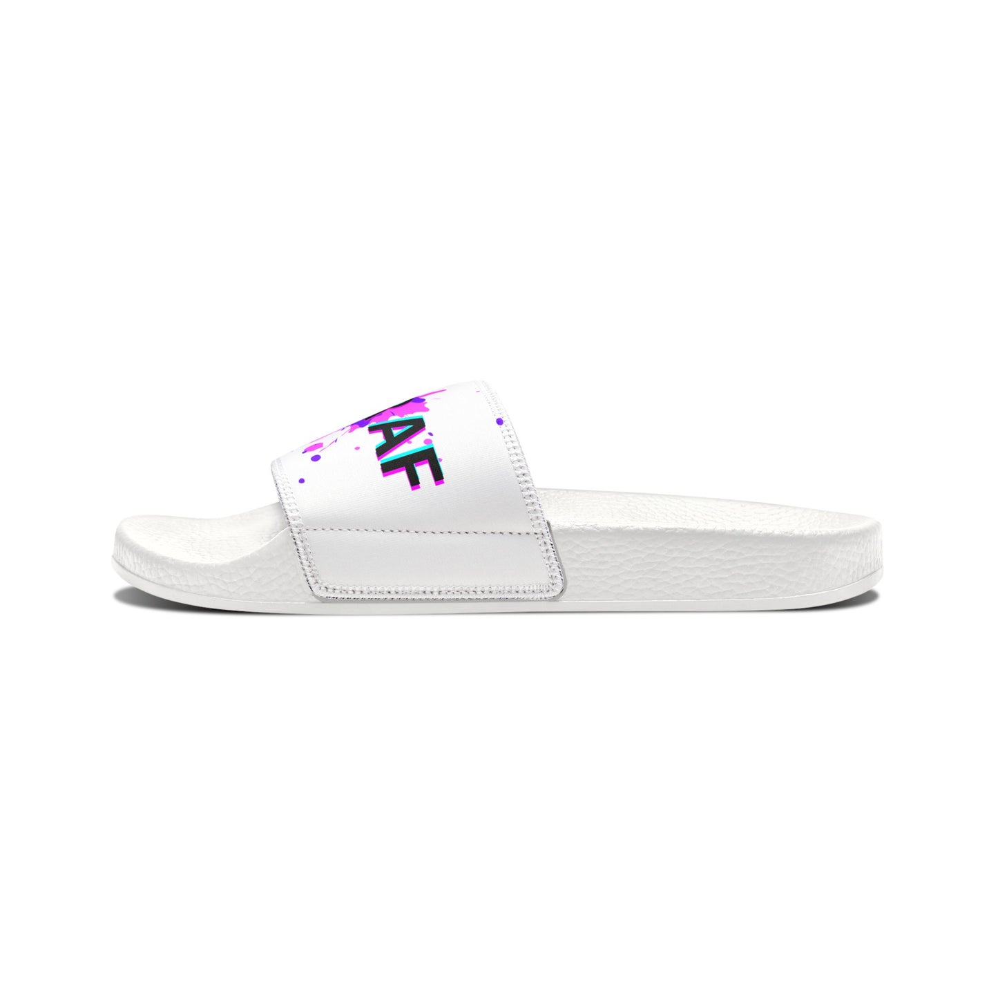 Addiction Recovery Sliders - Sober AF Smiley Face - Men's Removable-Strap Sandals