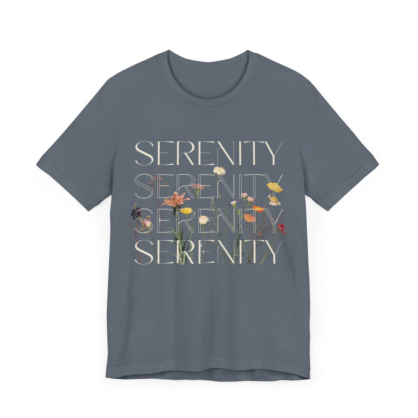 Addiction Recovery Tee - Serenity Blooms - Unisex Recovery T-Shirt