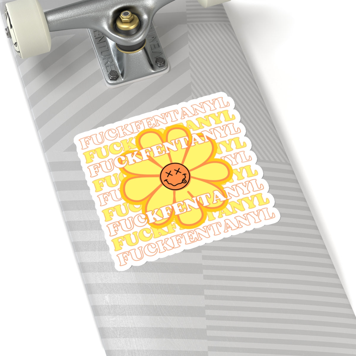 Addiction Recovery Sticker - Fuck Fentanyl Flower - Kiss-cut Sobriety Sticker