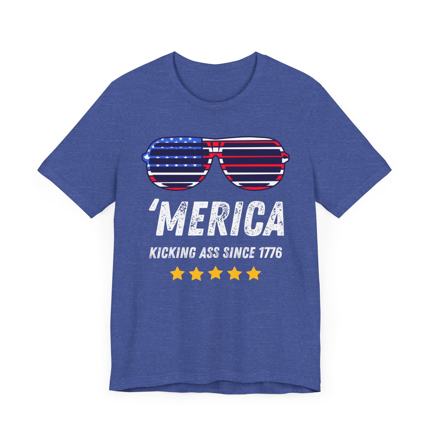 4th of July Tee - America Kicking Ass Since 1776 - Independence Day Short Sleeve Tee