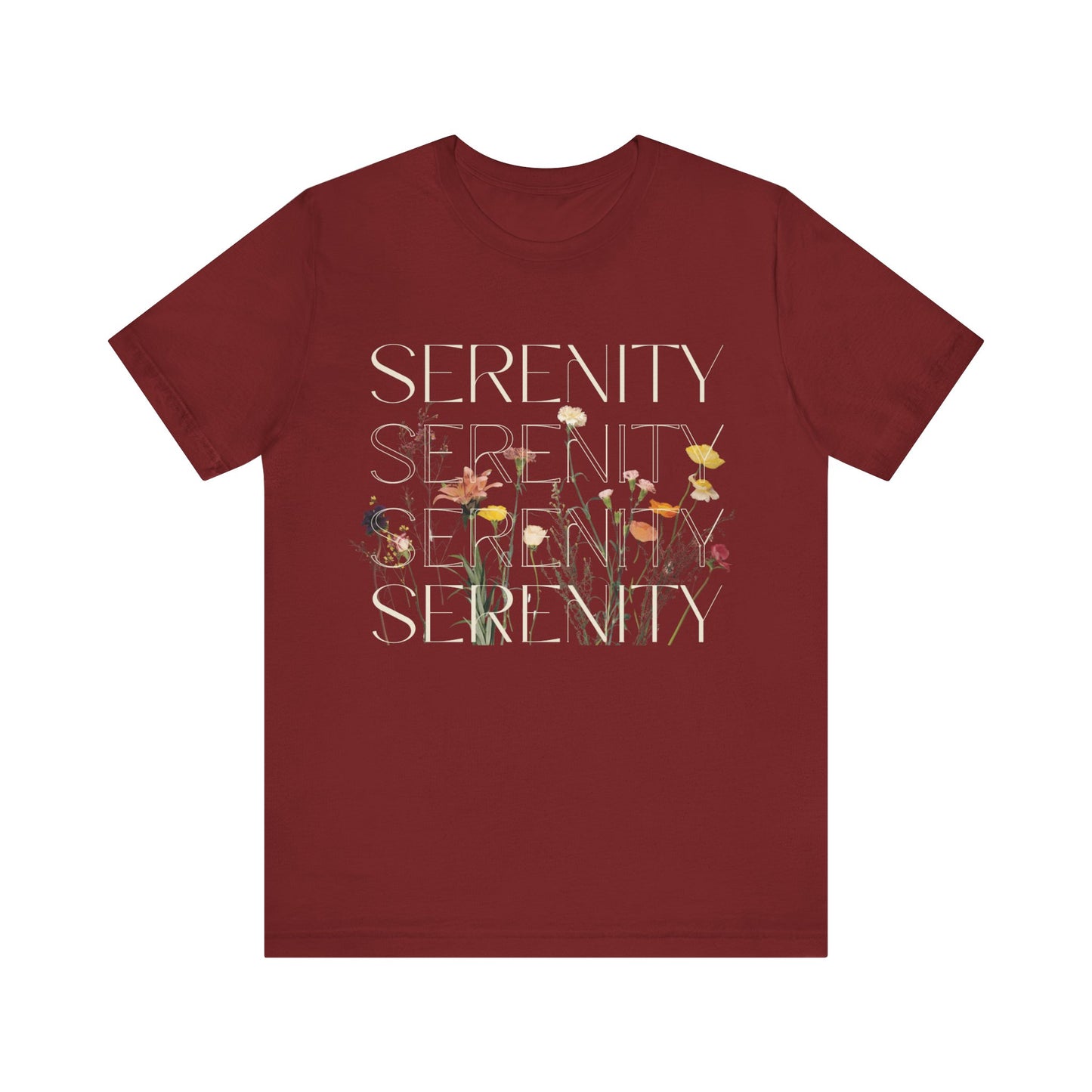 Addiction Recovery Tee - Serenity Blooms - Unisex Recovery T-Shirt