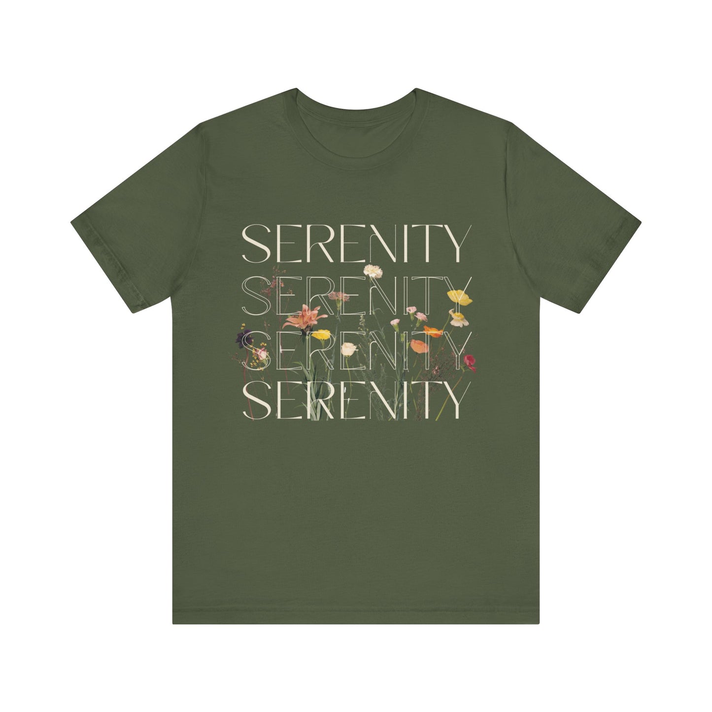 Addiction Recovery Tee - Serenity Blooms - Unisex Recovery T-Shirt