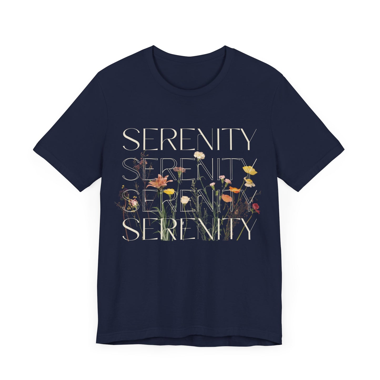 Addiction Recovery Tee - Serenity Blooms - Unisex Recovery T-Shirt