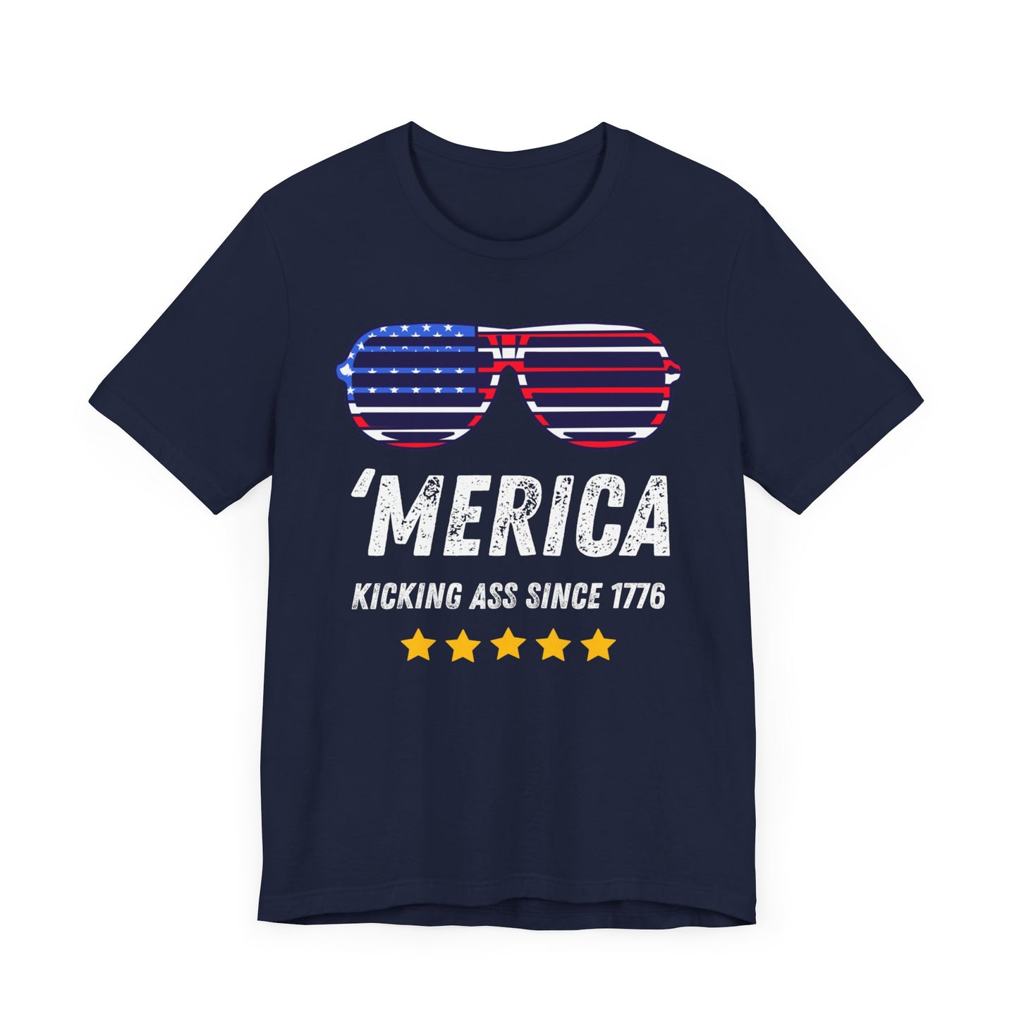 4th of July Tee - America Kicking Ass Since 1776 - Independence Day Short Sleeve Tee