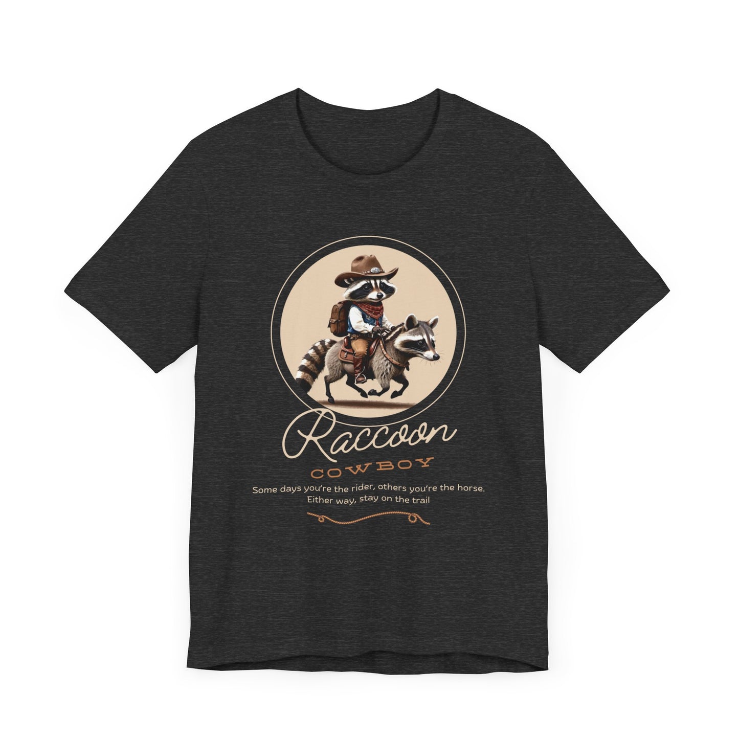 Animal Lover Tee - Raccoon Cowboy - Unisex Mental Health T-Shirt