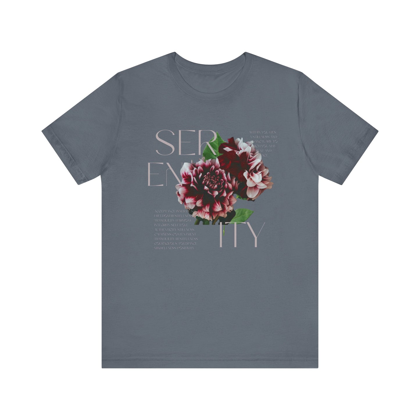 Addiction Recovery Tee - Serenity Blooms - Unisex Recovery T-Shirt