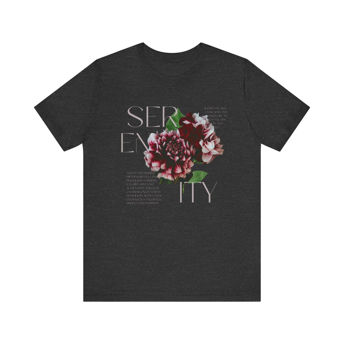 Addiction Recovery Tee - Serenity Blooms - Unisex Recovery T-Shirt