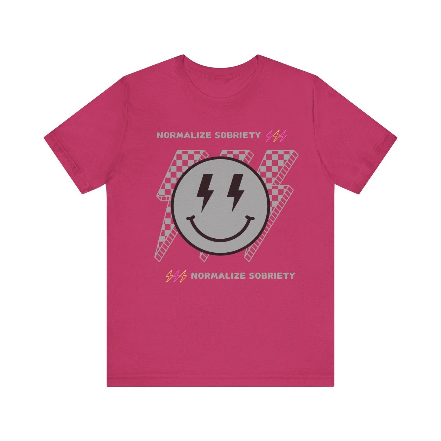 Recovery Tee - Normalize Sobriety Smiley Face Tee - Unisex T-Shirt