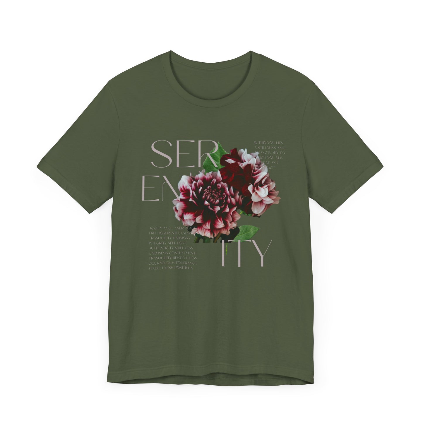 Addiction Recovery Tee - Serenity Blooms - Unisex Recovery T-Shirt