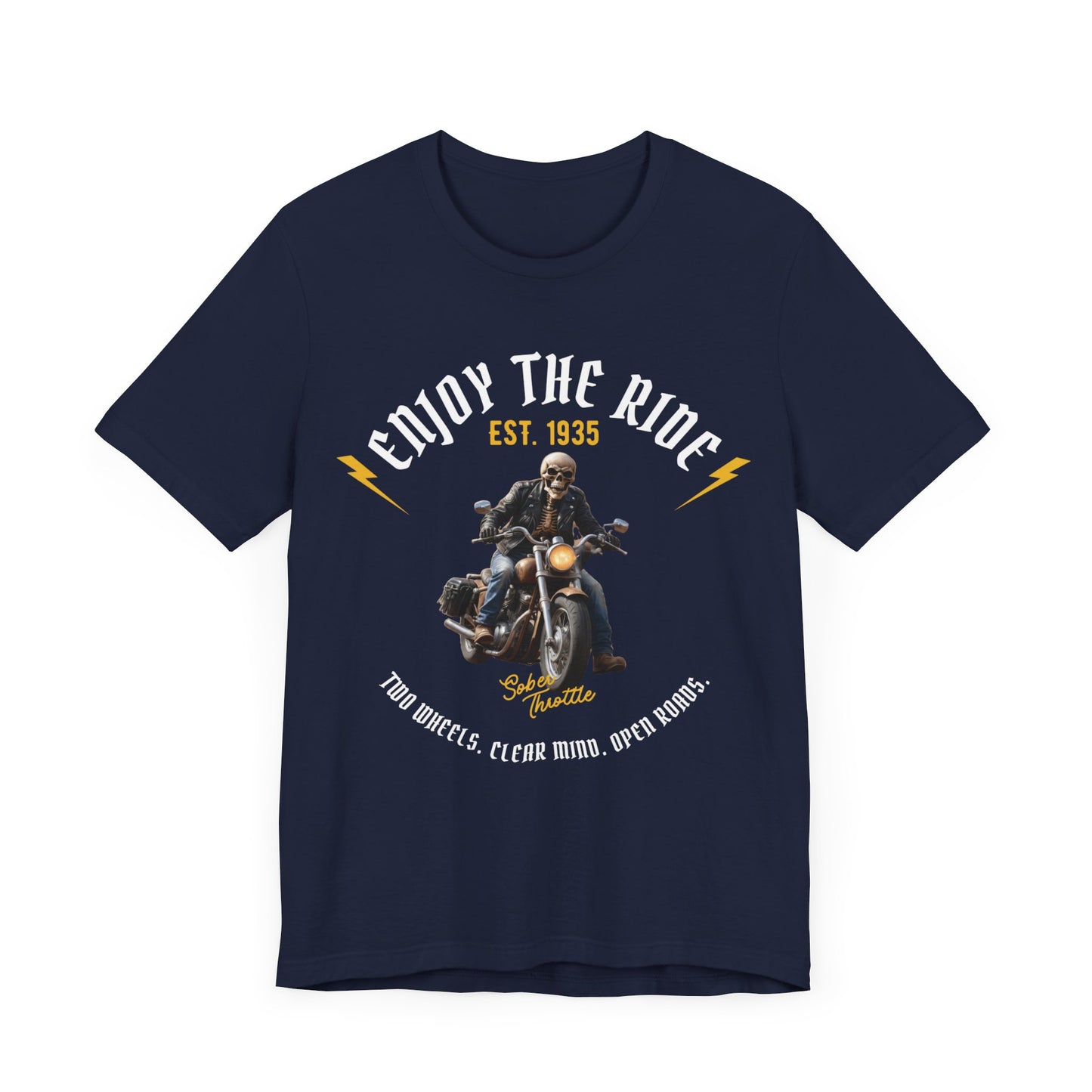 Recovery Tee - Enjoy The Ride - Sober Throttle - Sobriety T-shirt