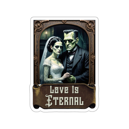 Frankenstein Sticker - Love Is Eternal - Kiss-cut Frankenstein Sticker