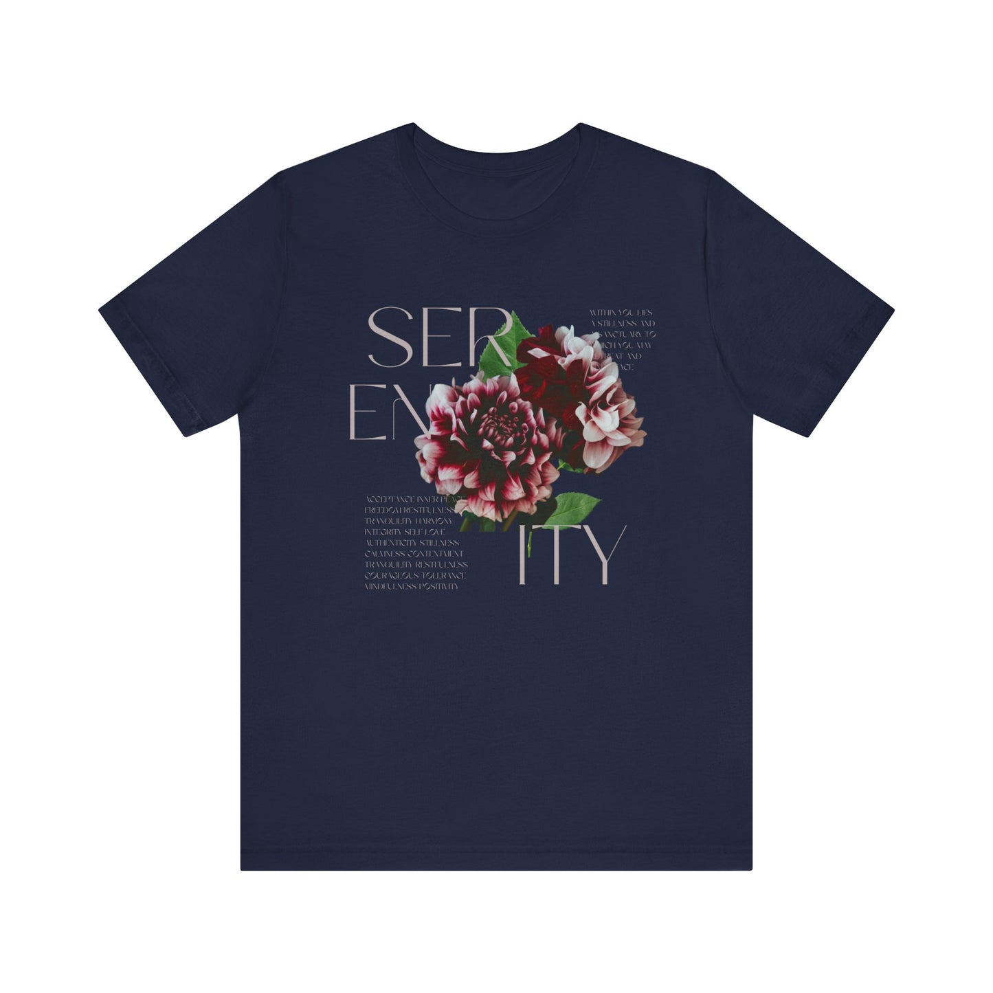 Addiction Recovery Tee - Serenity Blooms - Unisex Recovery T-Shirt