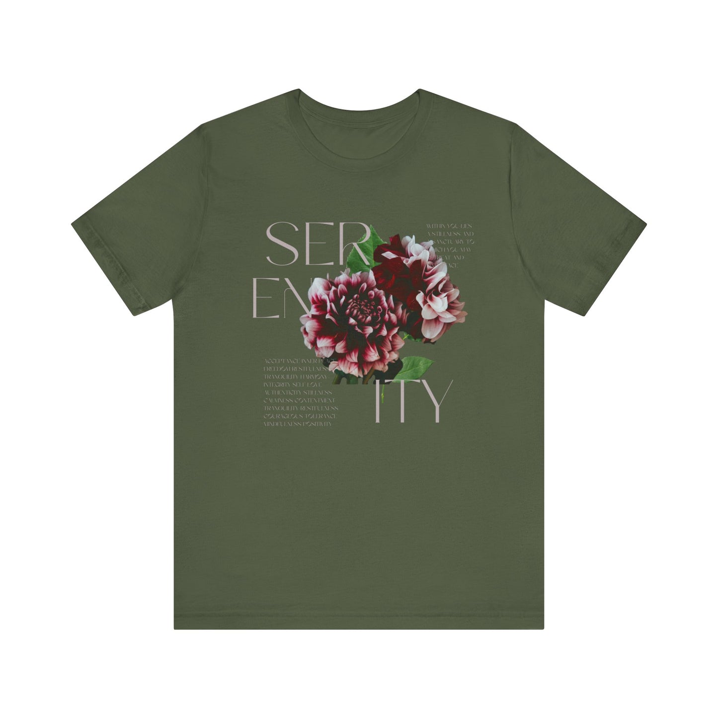 Addiction Recovery Tee - Serenity Blooms - Unisex Recovery T-Shirt