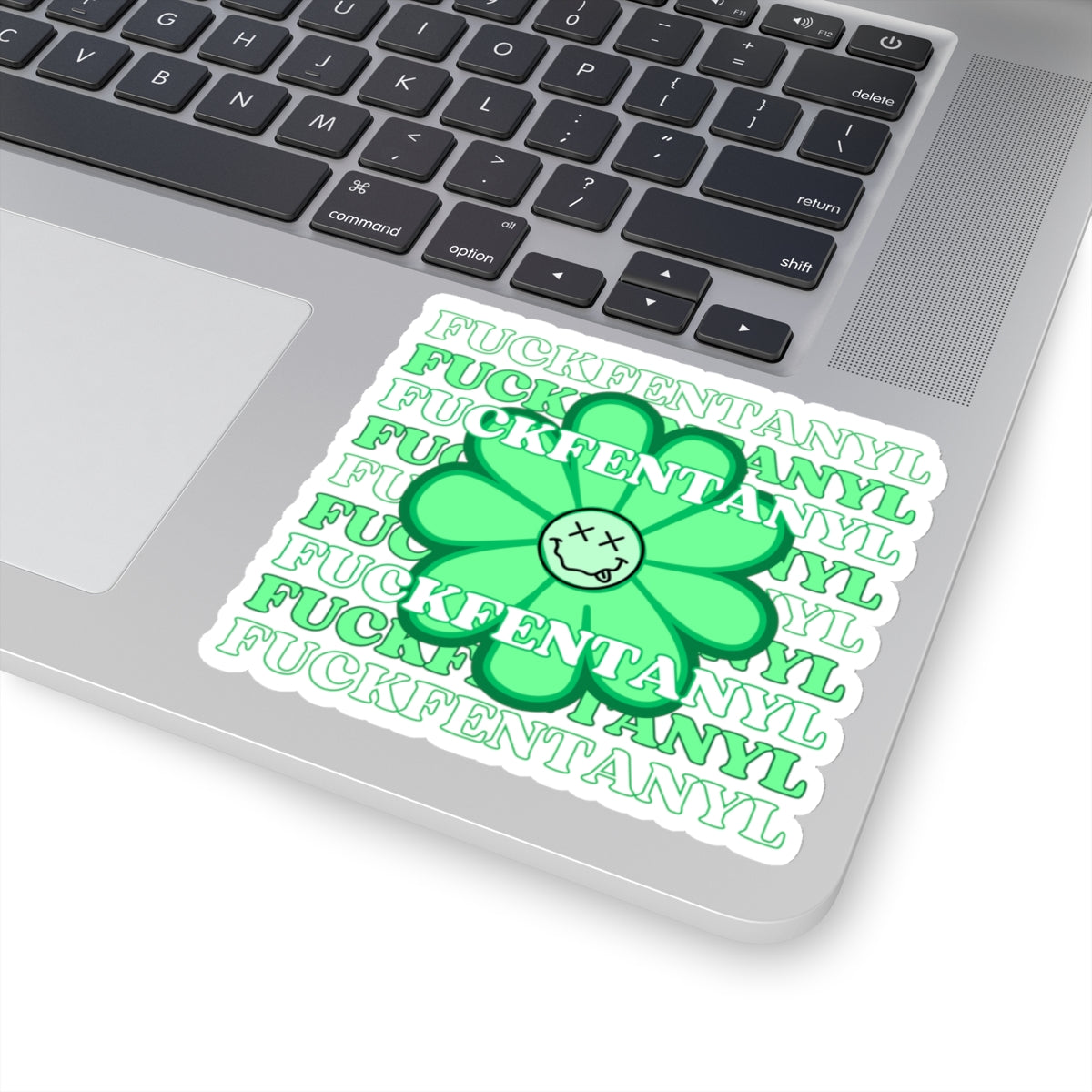 Addiction Recovery Sticker - Fuck Fentanyl Flower - Kiss-cut Sobriety Sticker