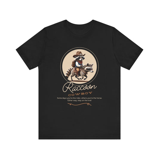 Animal Lover Tee - Raccoon Cowboy - Unisex Mental Health T-Shirt