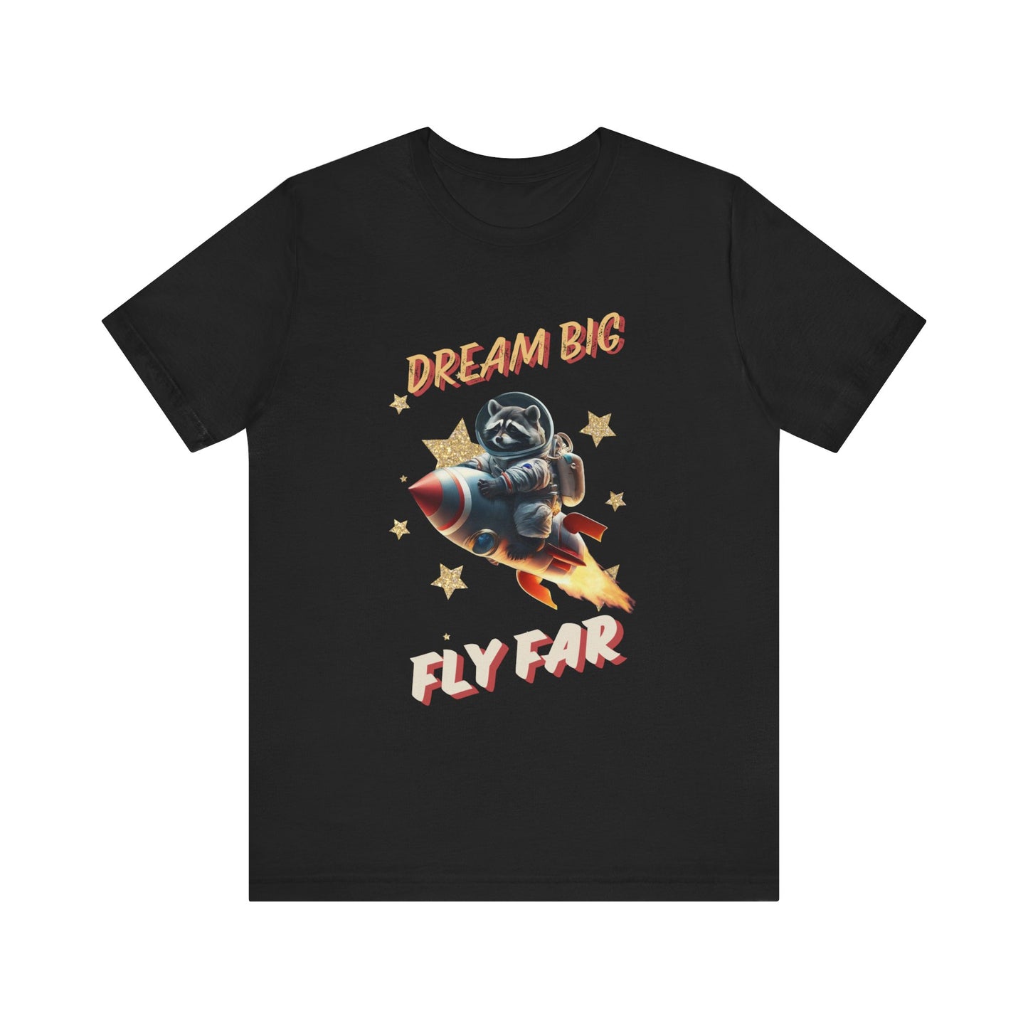 Raccoon Tee - Dream Big, Fly Far - Mental Health - Unisex Raccoon Tee