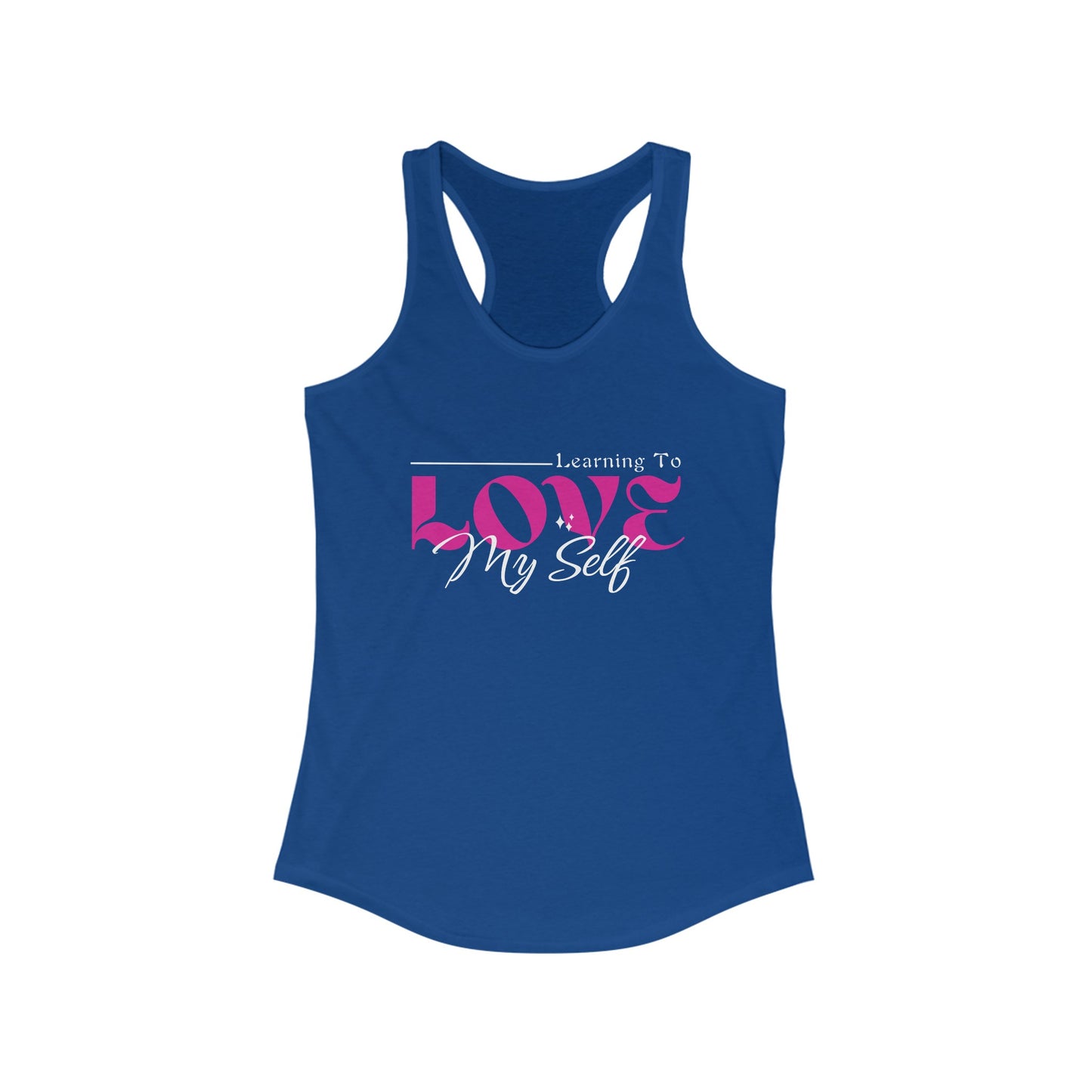 Mental Health Tank - Learning To Love Myself - Self Love Mental Health Womens Racerback Tank