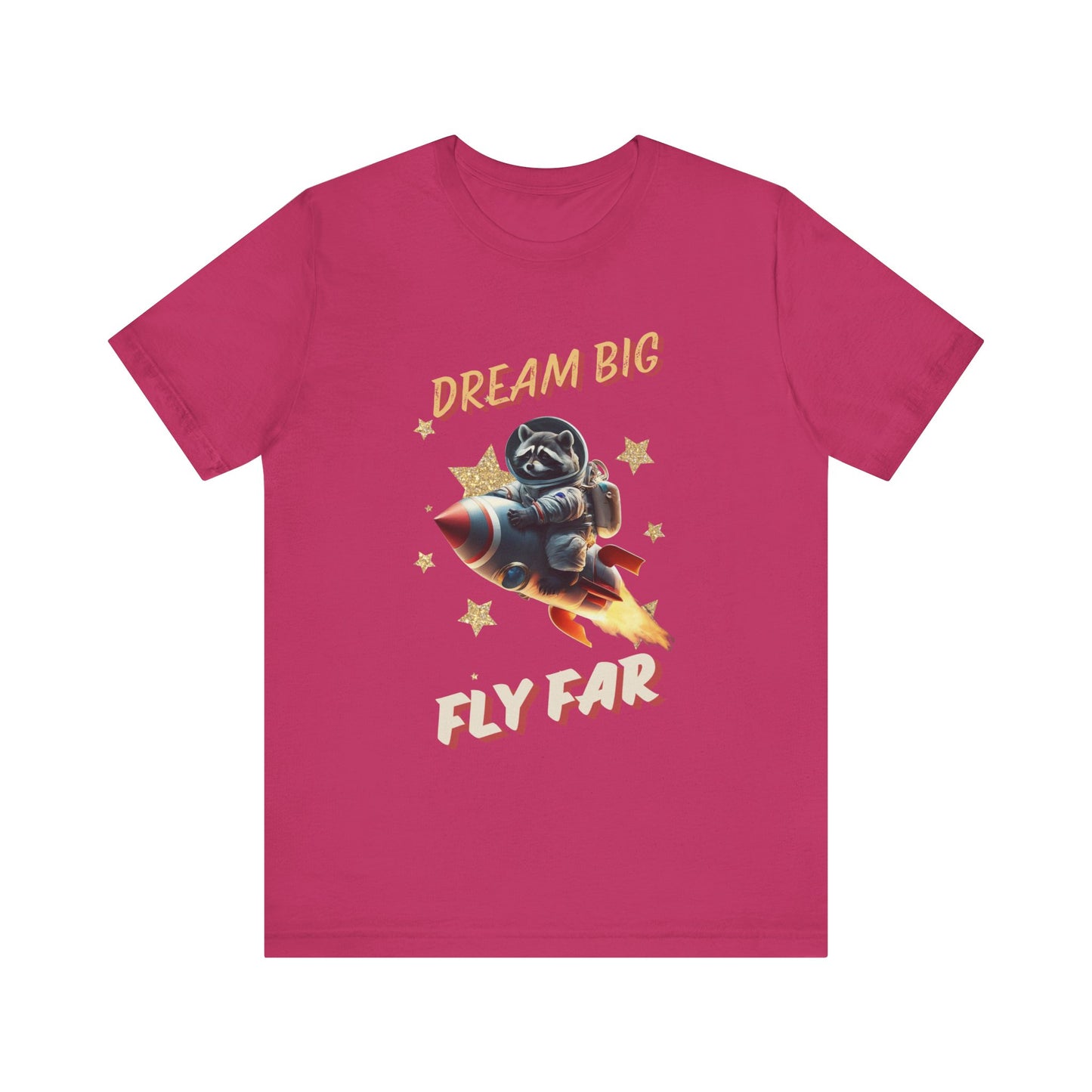 Raccoon Tee - Dream Big, Fly Far - Mental Health - Unisex Raccoon Tee