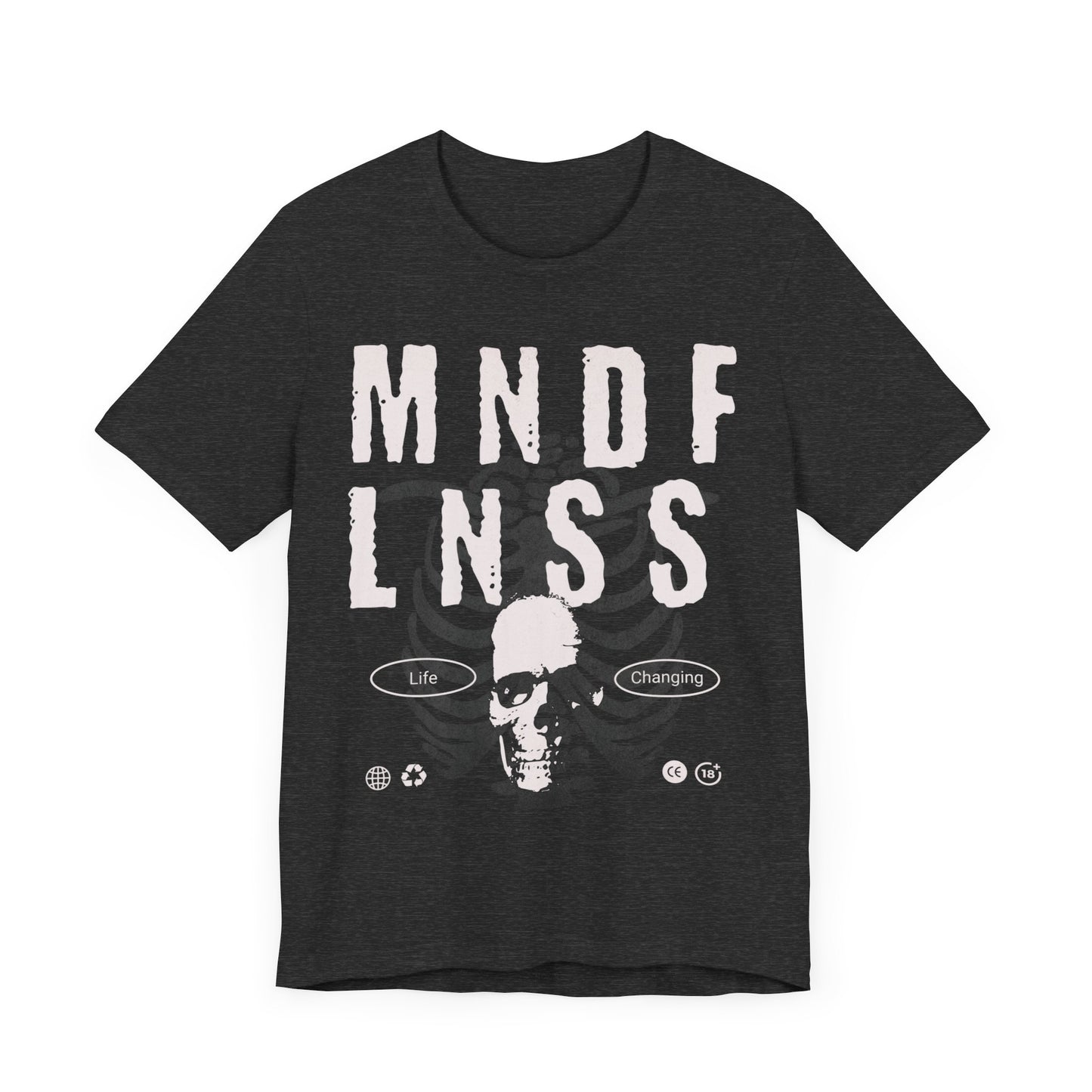 Mental Health Tee - Mindfulness Skull Tee - Unisex Mental Health and Recovery T-Shirt