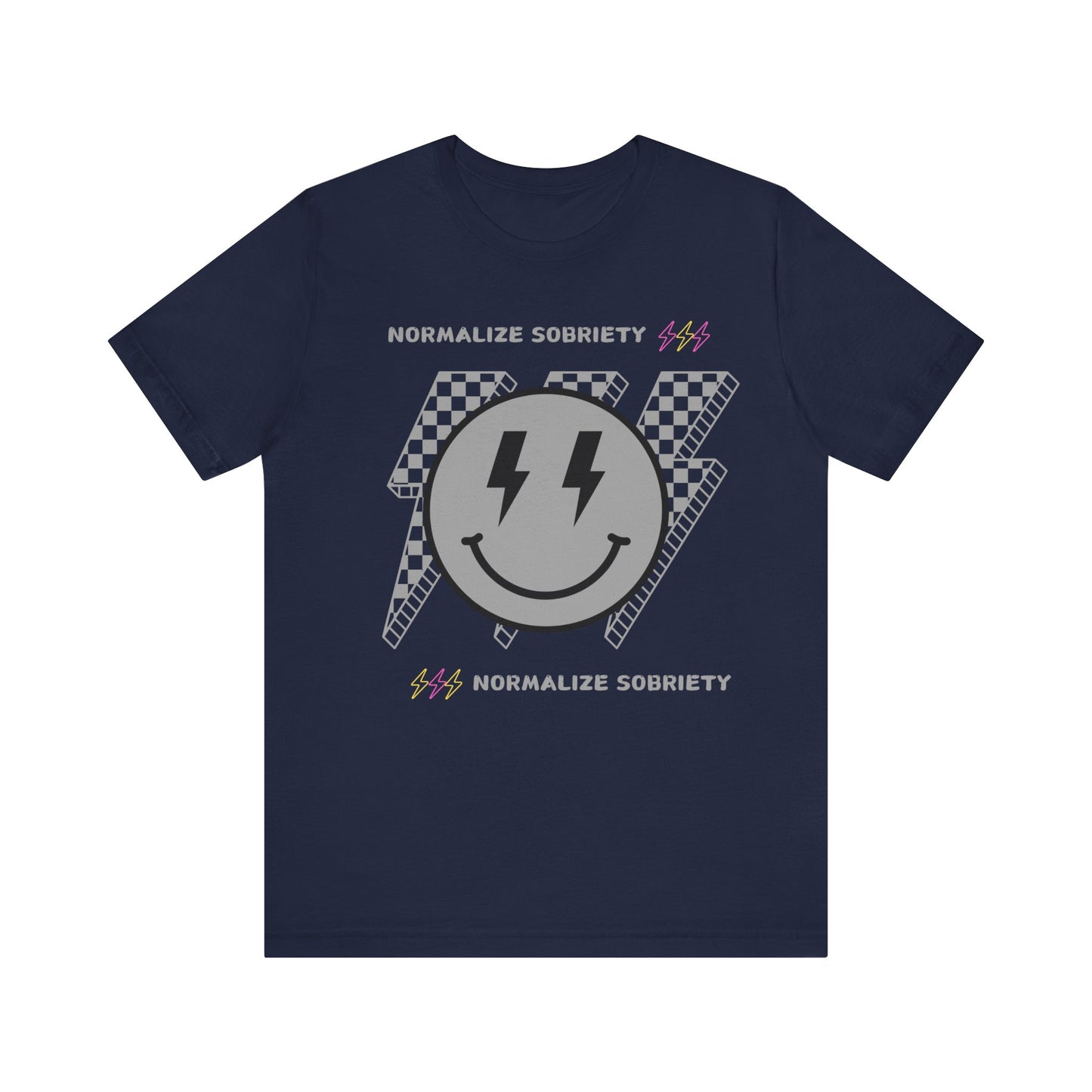 Recovery Tee - Normalize Sobriety Smiley Face Tee - Unisex T-Shirt