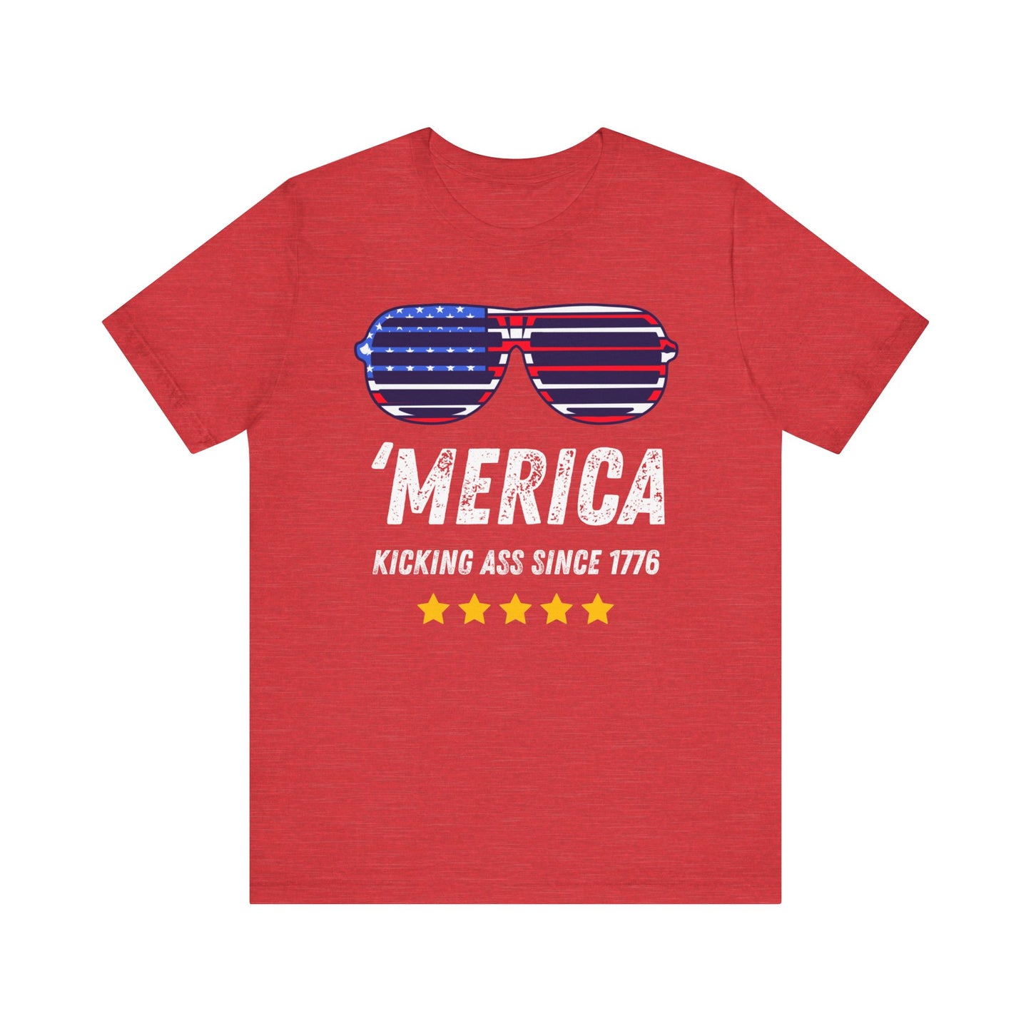 4th of July Tee - America Kicking Ass Since 1776 - Independence Day Short Sleeve Tee