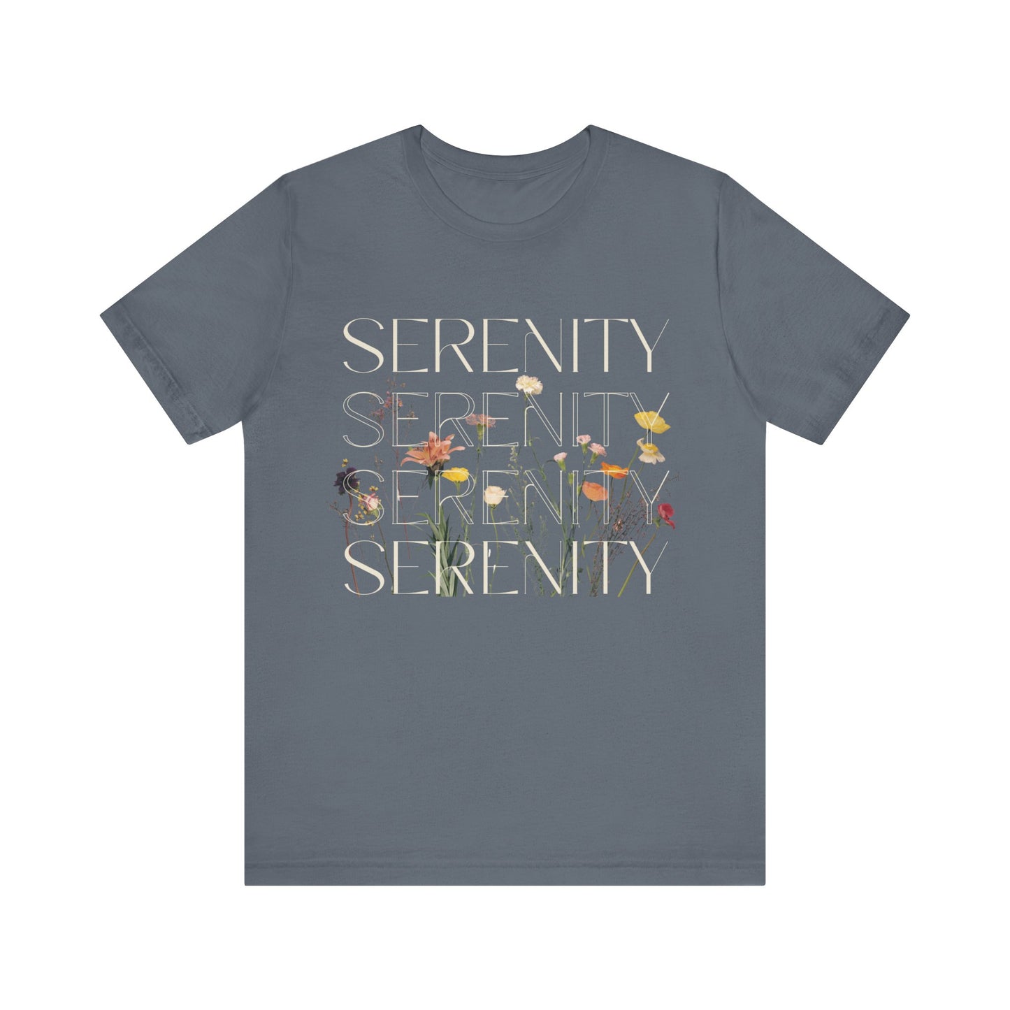 Addiction Recovery Tee - Serenity Blooms - Unisex Recovery T-Shirt