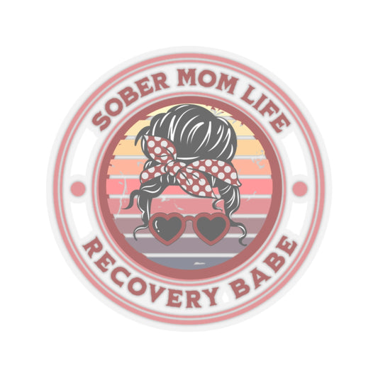 Sober Mom Sticker - Sober Mom Life - Kiss-Cut Sobriety Sticker