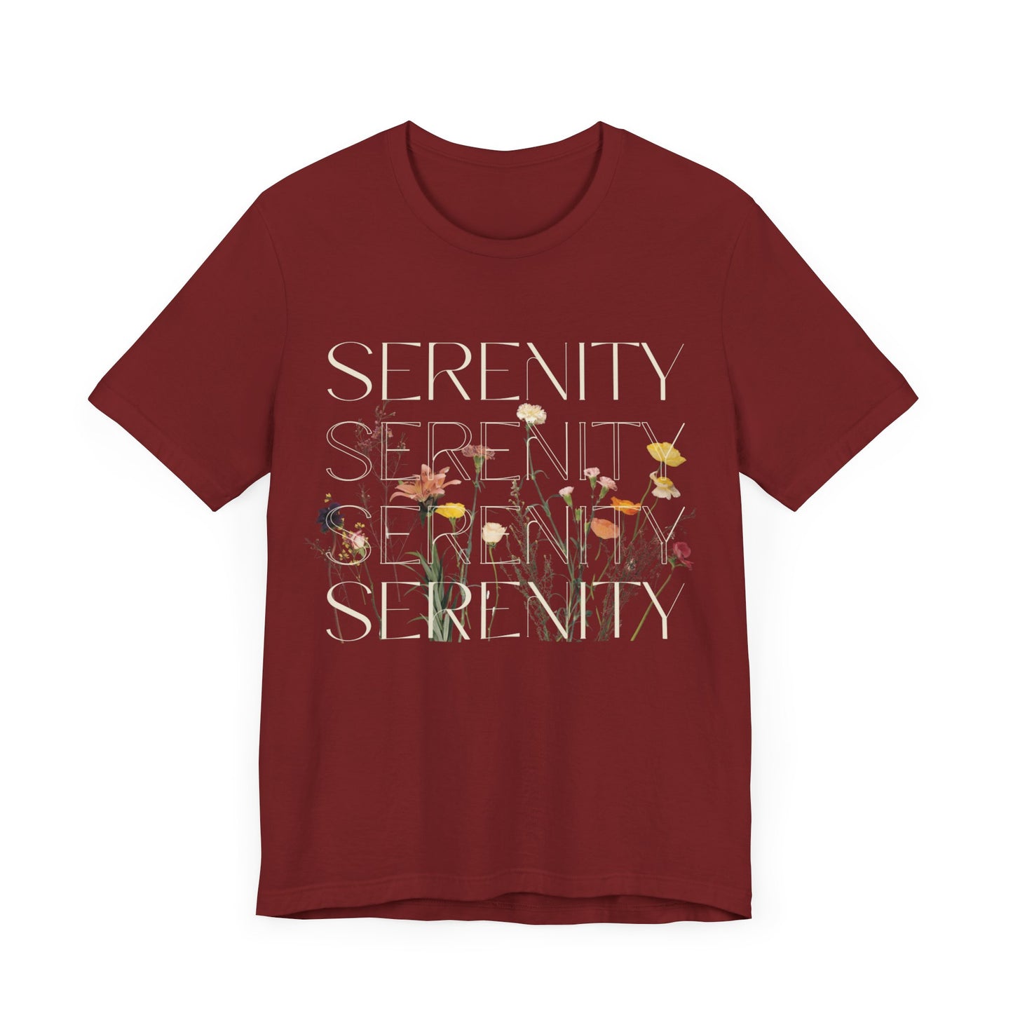 Addiction Recovery Tee - Serenity Blooms - Unisex Recovery T-Shirt