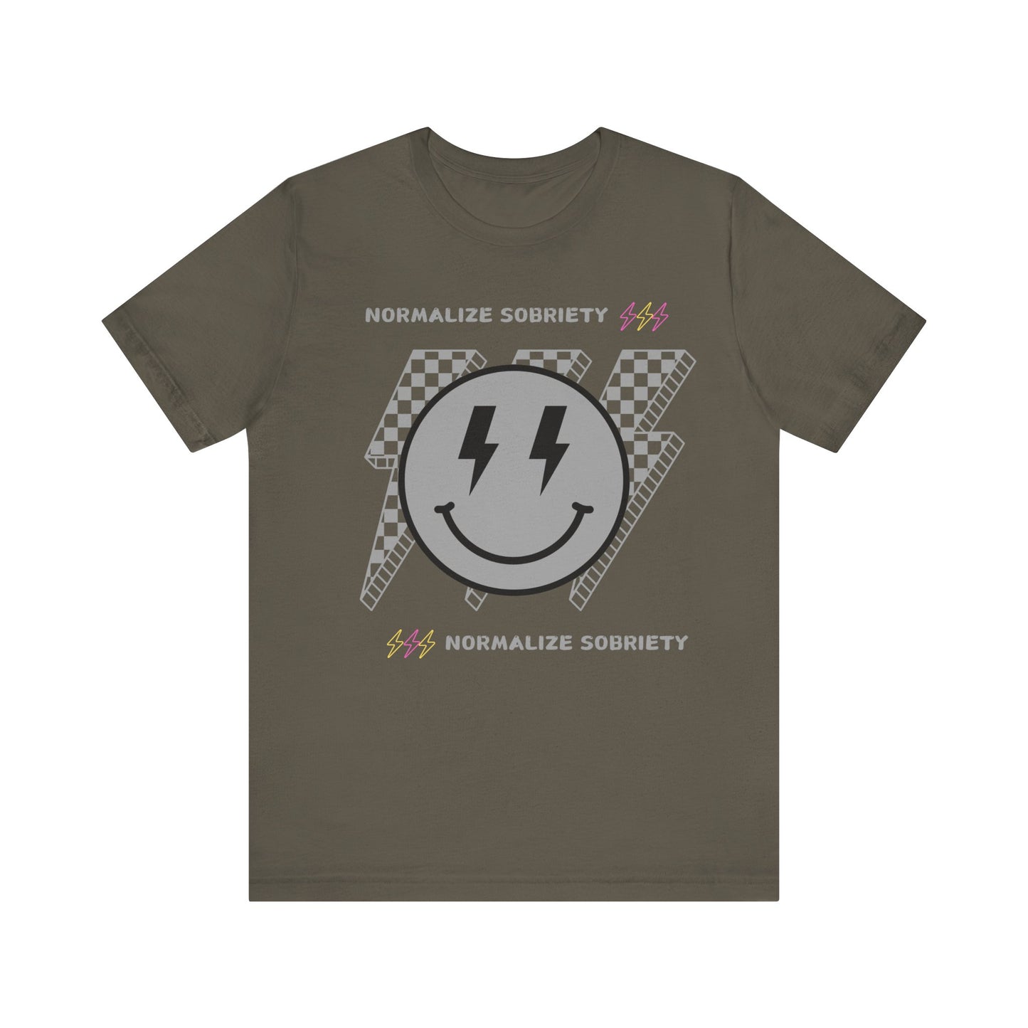 Recovery Tee - Normalize Sobriety Smiley Face Tee - Unisex T-Shirt