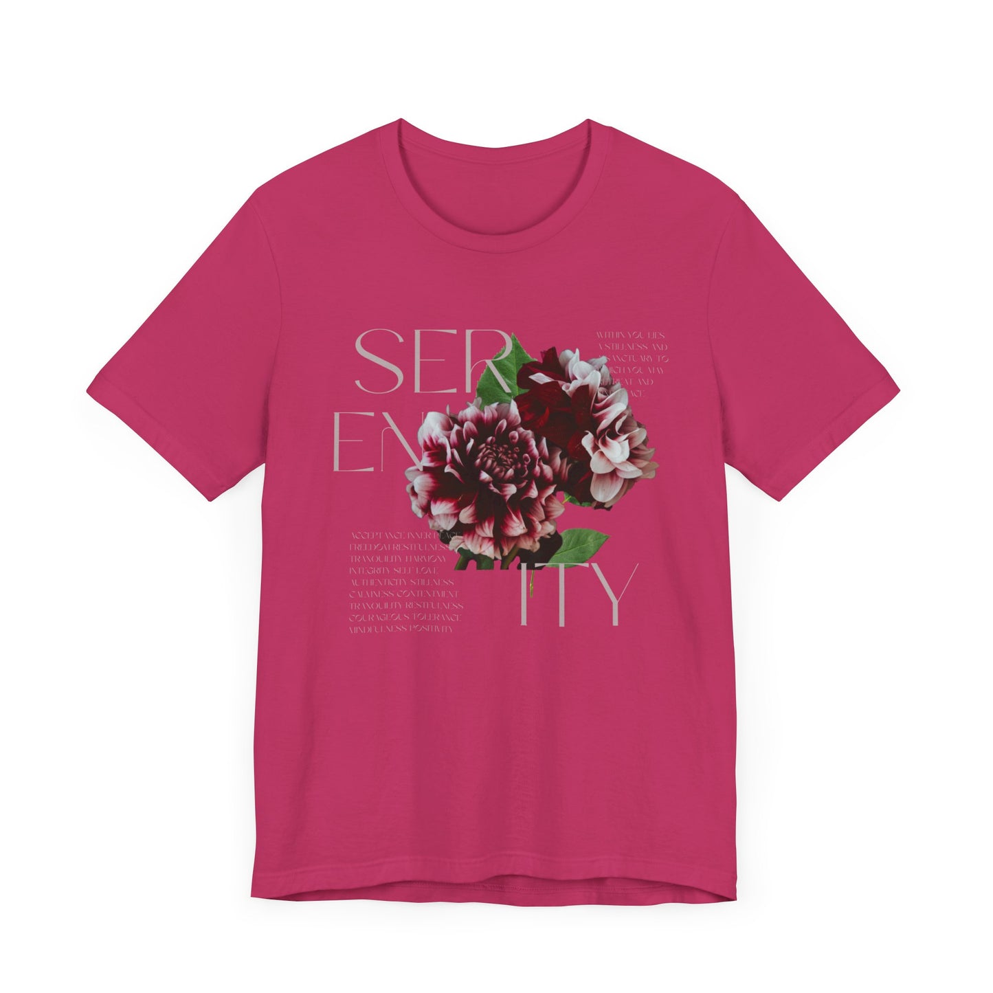 Addiction Recovery Tee - Serenity Blooms - Unisex Recovery T-Shirt