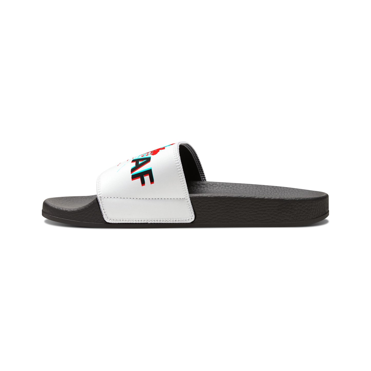 Addiction Recovery Sliders - Sober AF Smiley Face - Men's Removable-Strap Sandals