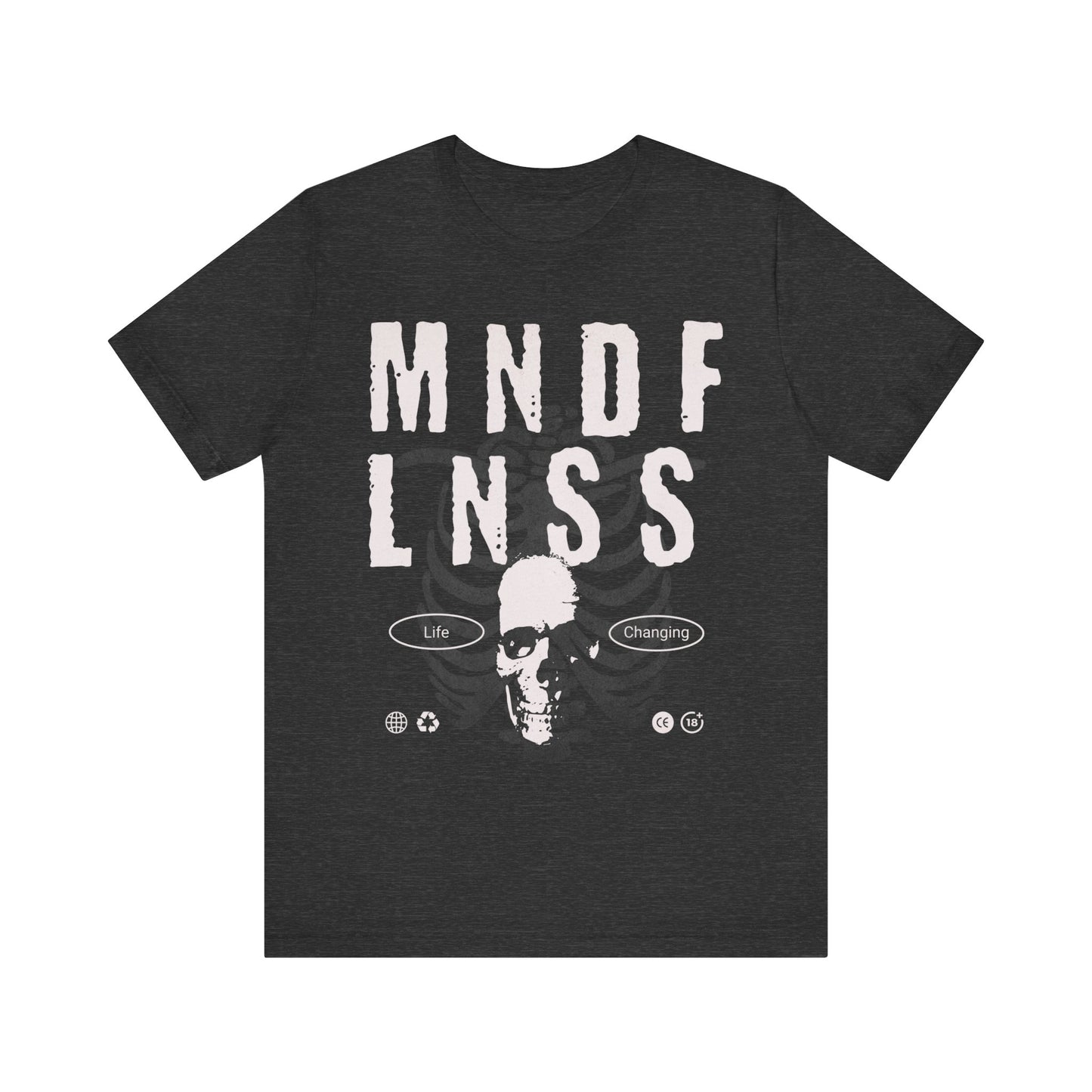 Mental Health Tee - Mindfulness Skull Tee - Unisex Mental Health and Recovery T-Shirt