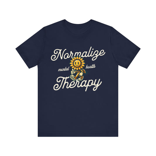 Normalize Therapy  - Mental Health T-shirt - Cool Jersey Tee