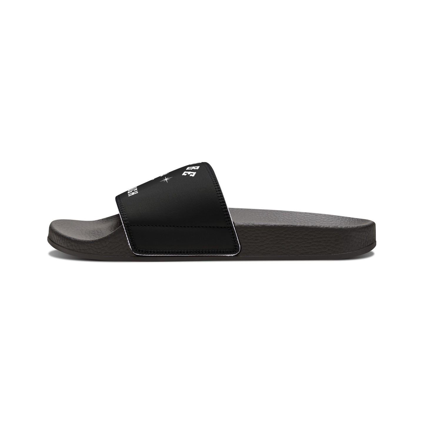 Addiction Recovery Sliders - Just To Be And Be Enough - Removable-Strap Sobriety Mental Health Sandals