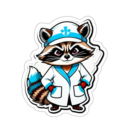 Raccoon Nurse 2 - Kiss-Cut Stickers