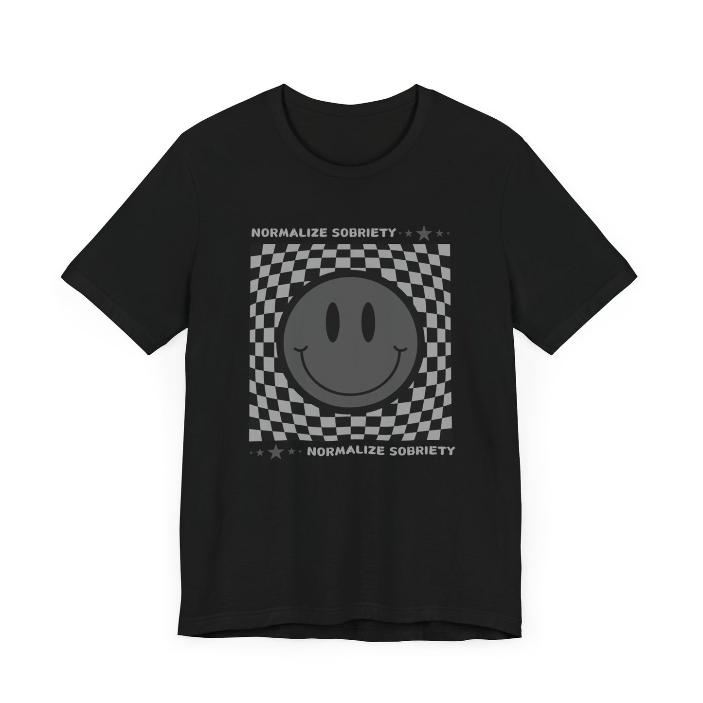 Recovery Tee - Normalize Sobriety Smiley Face Tee - Unisex T-Shirt