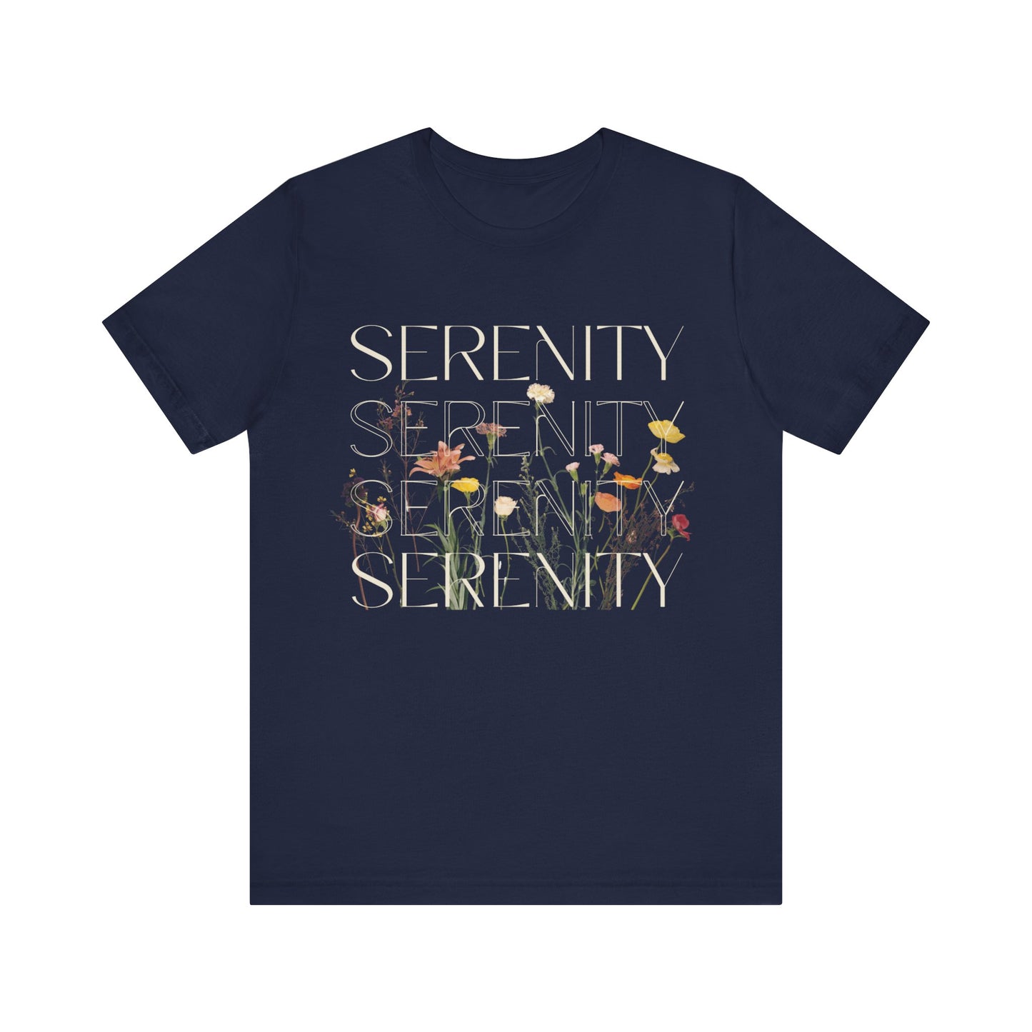 Addiction Recovery Tee - Serenity Blooms - Unisex Recovery T-Shirt