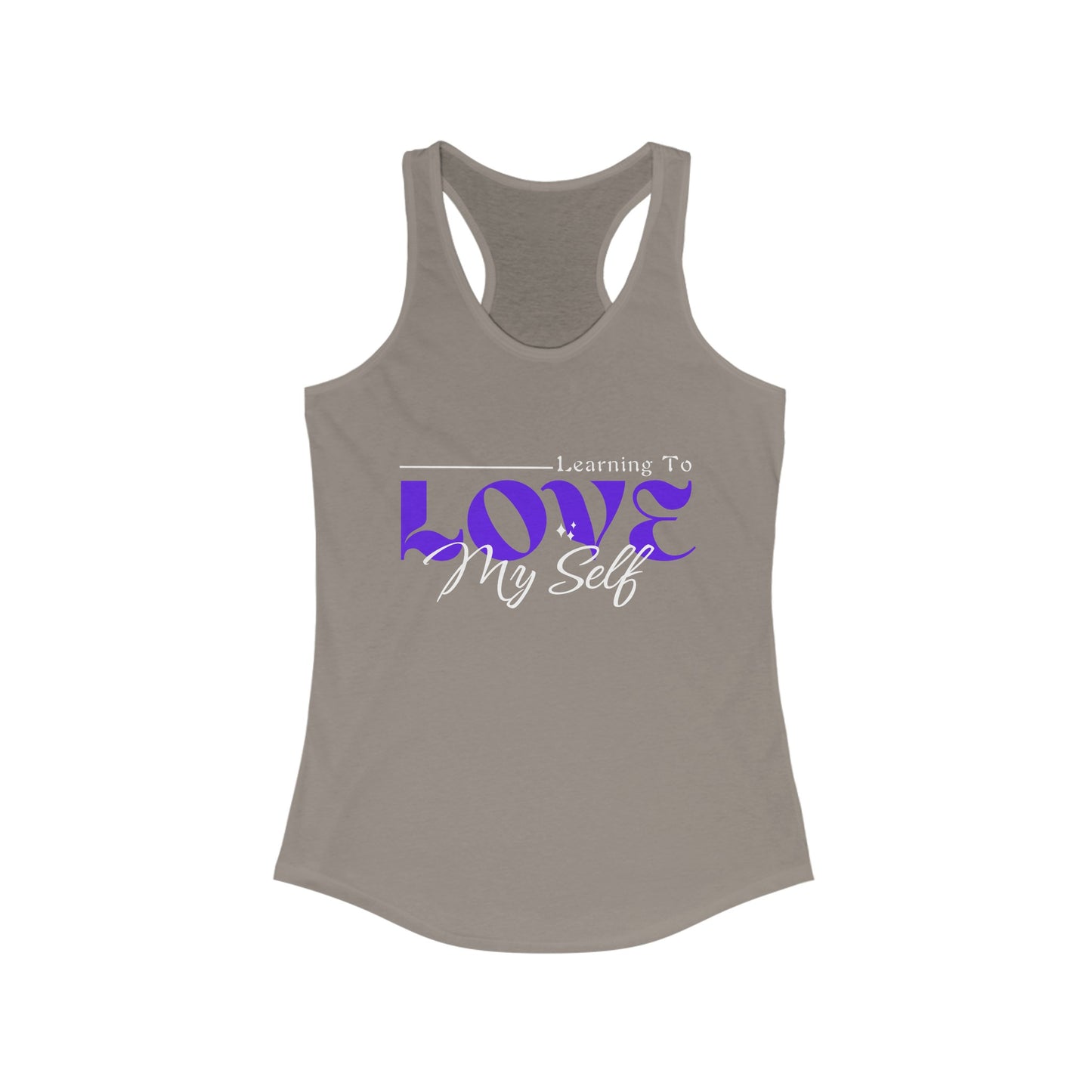 Mental Health Tank - Learning To Love Myself - Self Love Mental Health Womens Racerback Tank