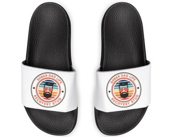 Addiction Recovery Sliders - Sober Dad Recovery Stud - Men's Removable-Strap Sandals